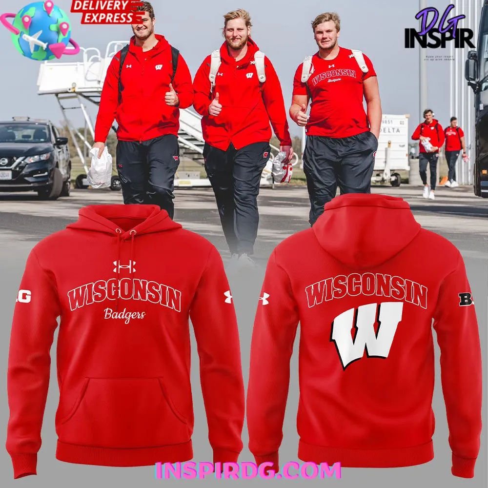 -Wisconsin Badgers Football Under Armour 2024 Hoodie