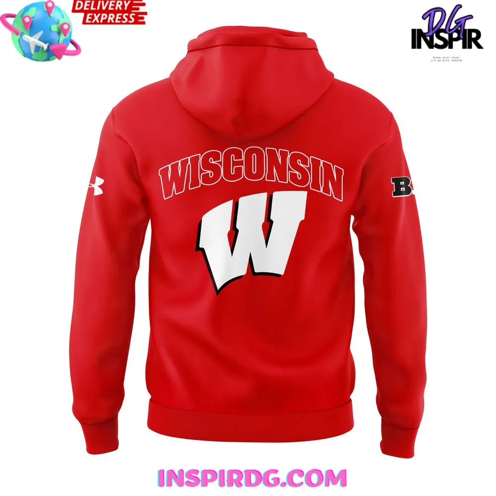 -Wisconsin Badgers Football Under Armour 2024 Hoodie