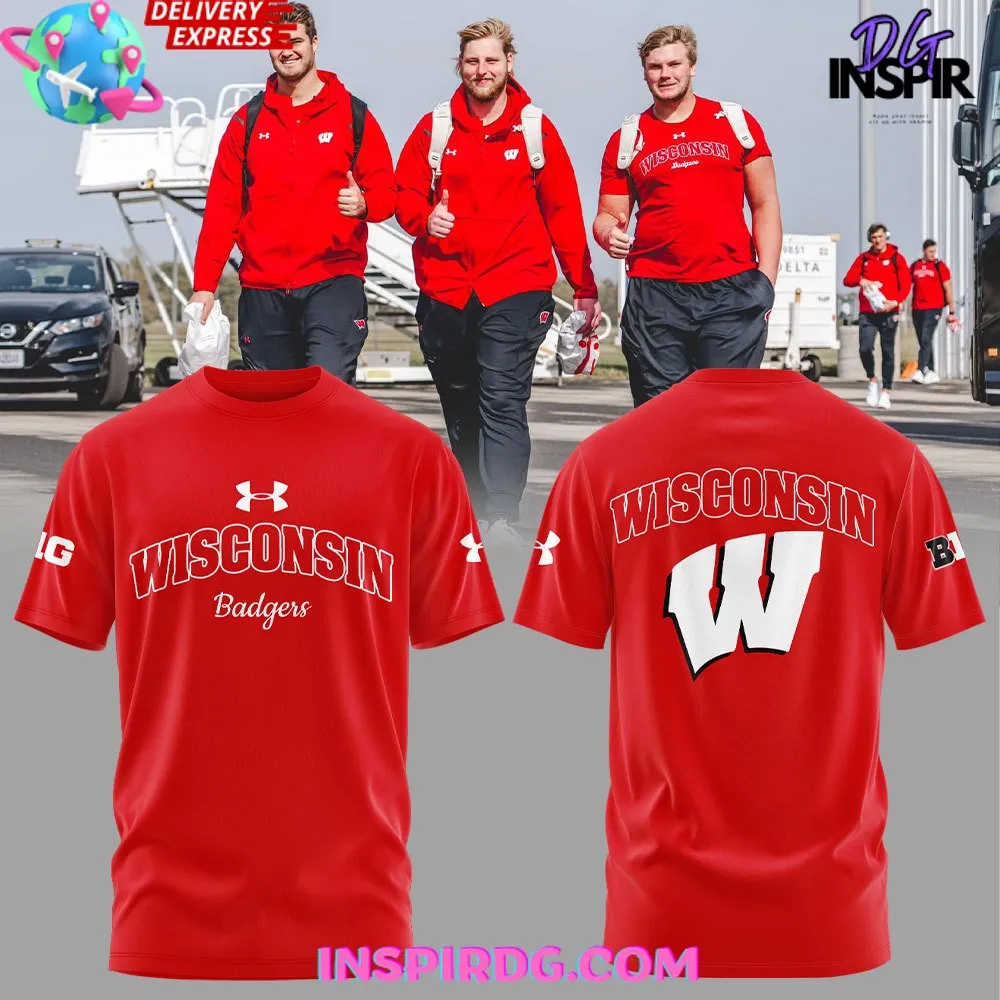 -Wisconsin Badgers Football Under Armour 2024 T-Shirt