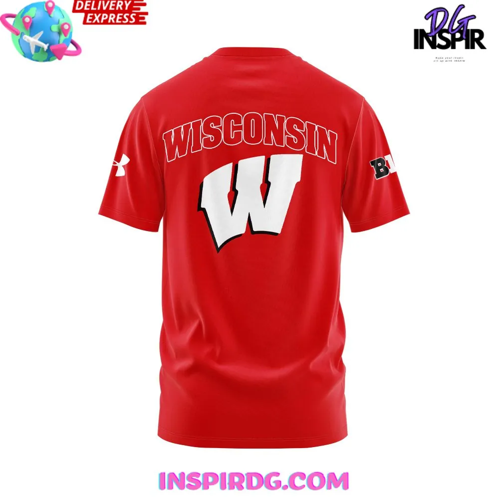 -Wisconsin Badgers Football Under Armour 2024 T-Shirt