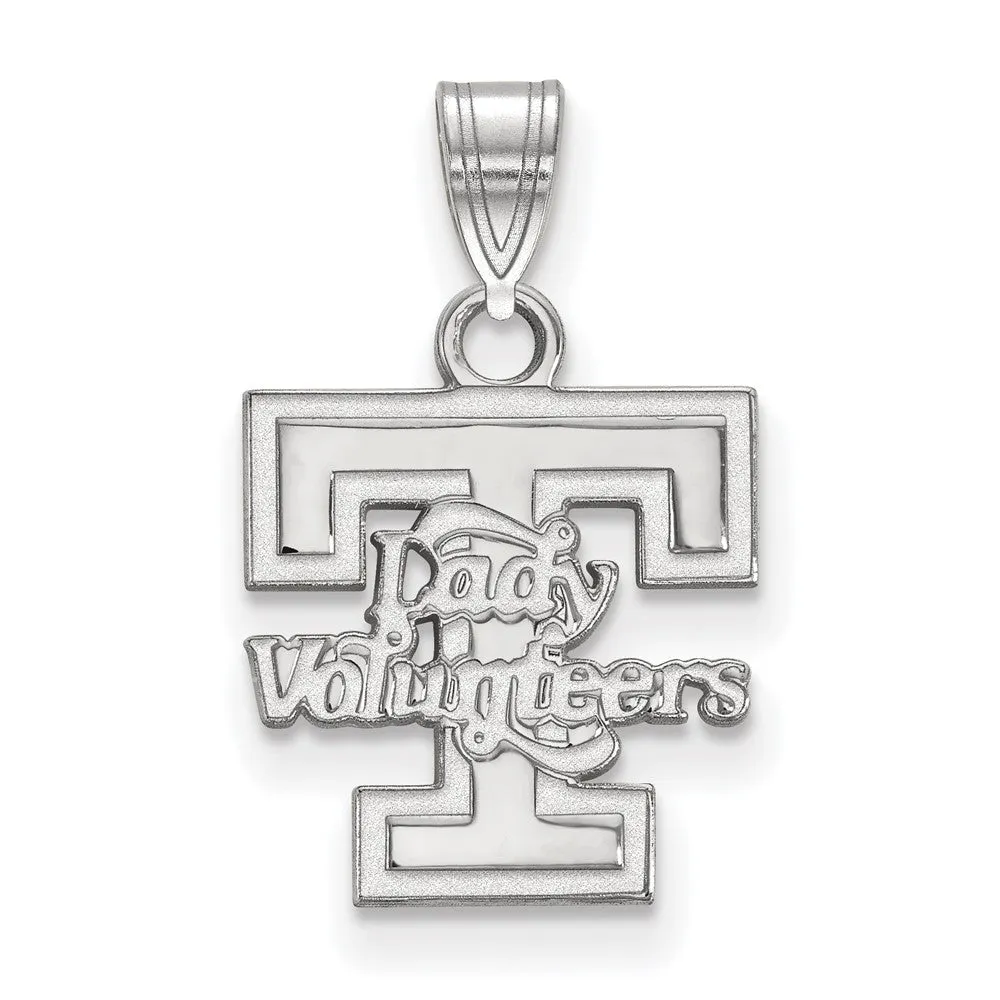 10k White Gold U. of Tennessee Small 'T' Logo Pendant