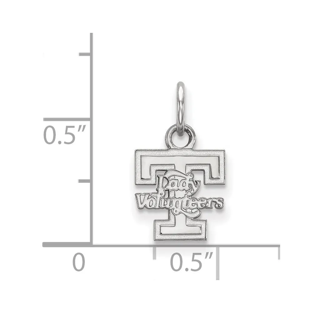 10k White Gold U. of Tennessee XS (Tiny) 'T' Logo Charm or Pendant