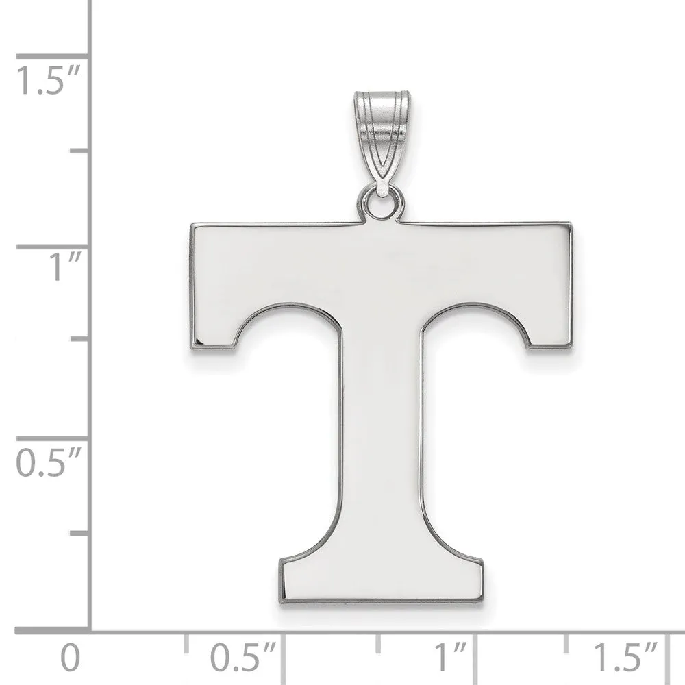 14k White Gold U. of Tennessee XL Initial T Pendant