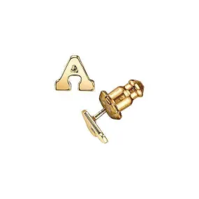 1928 Jewelry Gold Initial Button Earrings