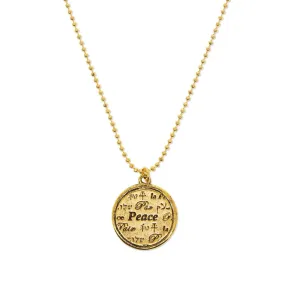 1928 Jewelry Multilingual Peace Pendant Necklace 16