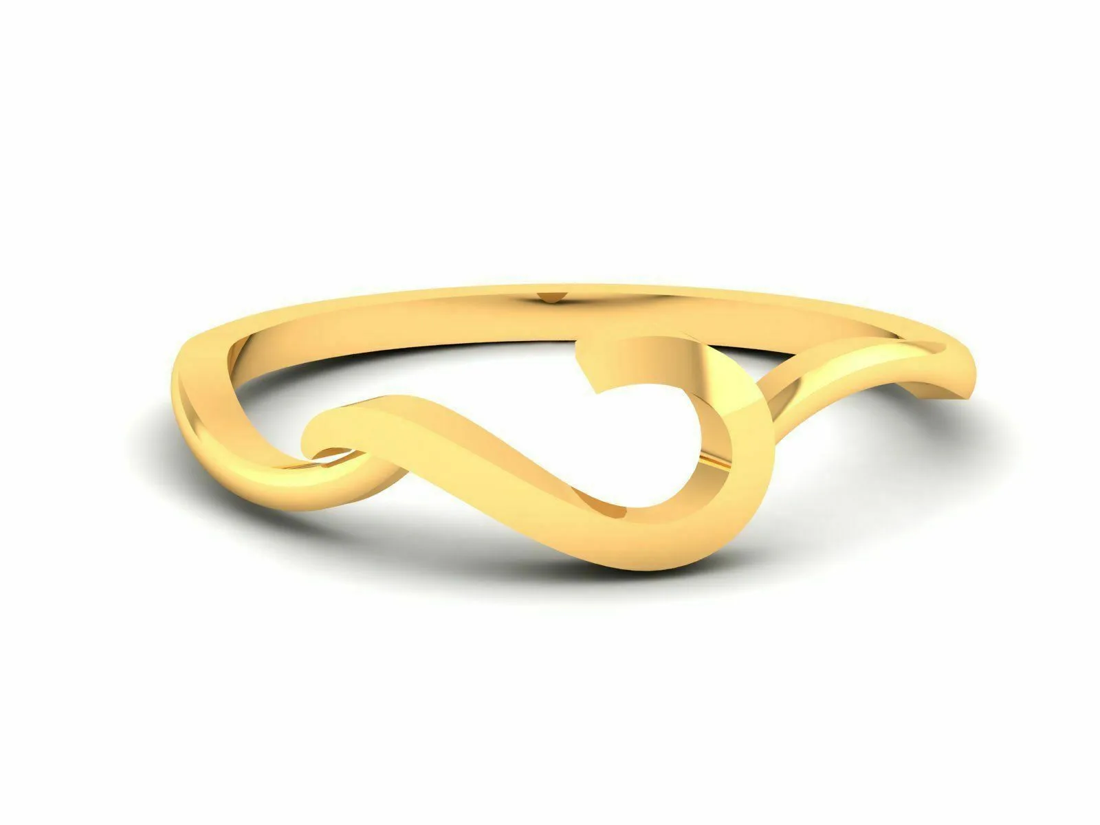 22k Ring Solid Yellow Gold Ladies Jewelry Elegant Simple Band CGR81