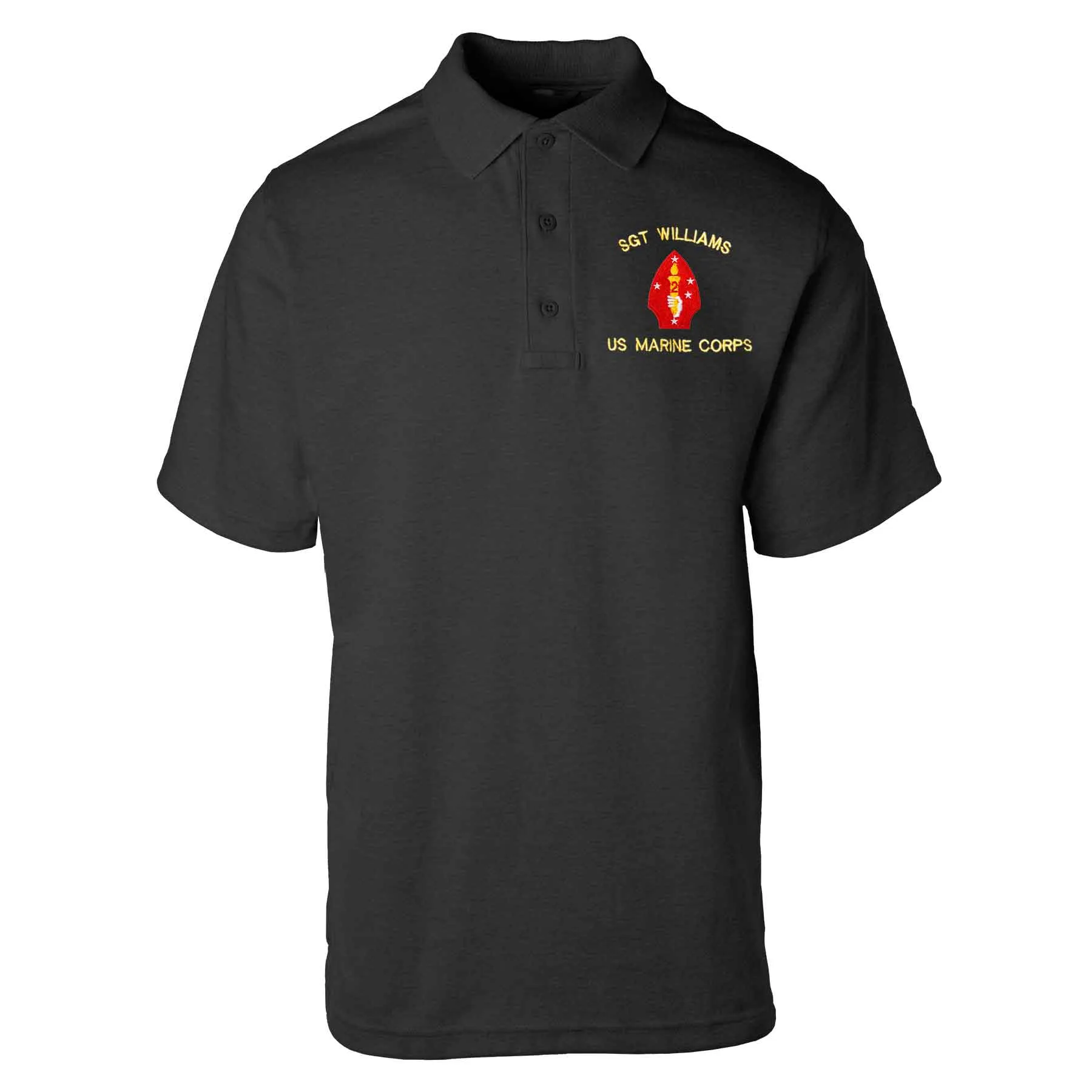 2nd Marine Division Embroidered Tru-Spec Golf Shirt