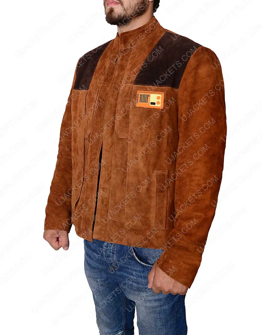 A Star Wars Story Brown Distressed Alden Ehrenreich Jacket