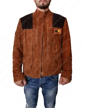 A Star Wars Story Brown Distressed Alden Ehrenreich Jacket