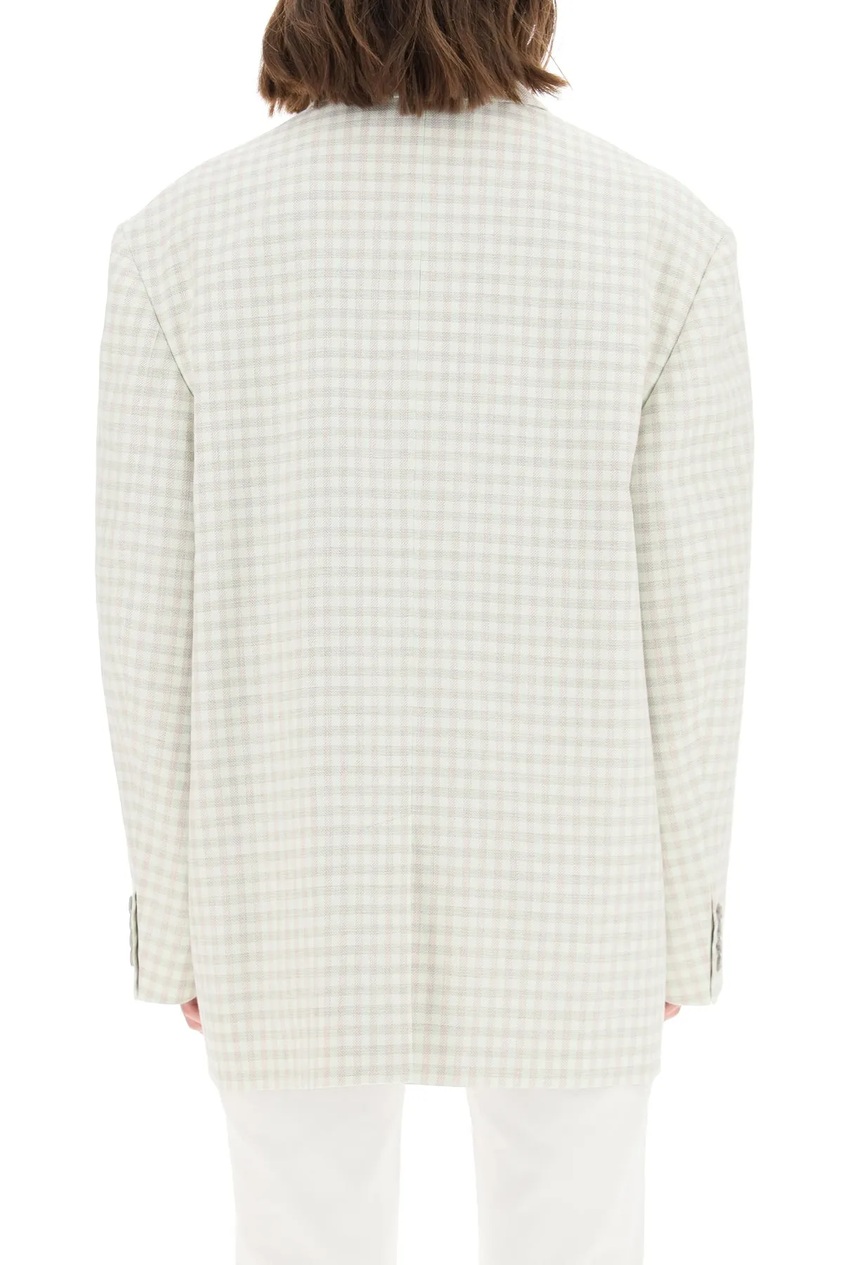 Acne Studios Check Print Oversized Blazer