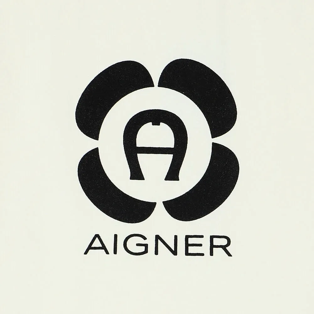 Aigner T-Shirt Flower Logo White