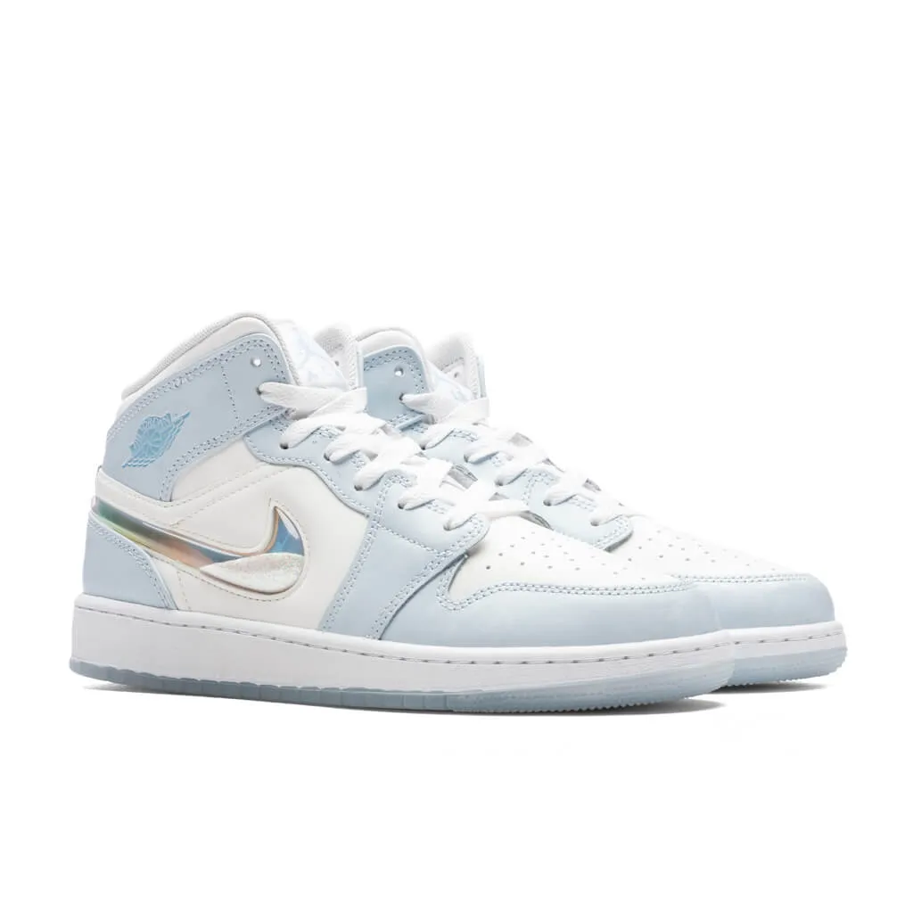 Air Jordan 1 Mid SE (GS) - Blue Tint/Ice Blue/Summit White