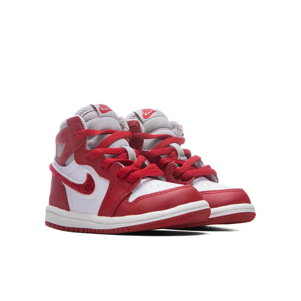 Air Jordan 1 Retro High OG (TD) - Light Iron Ore/Varsity Red/Sail