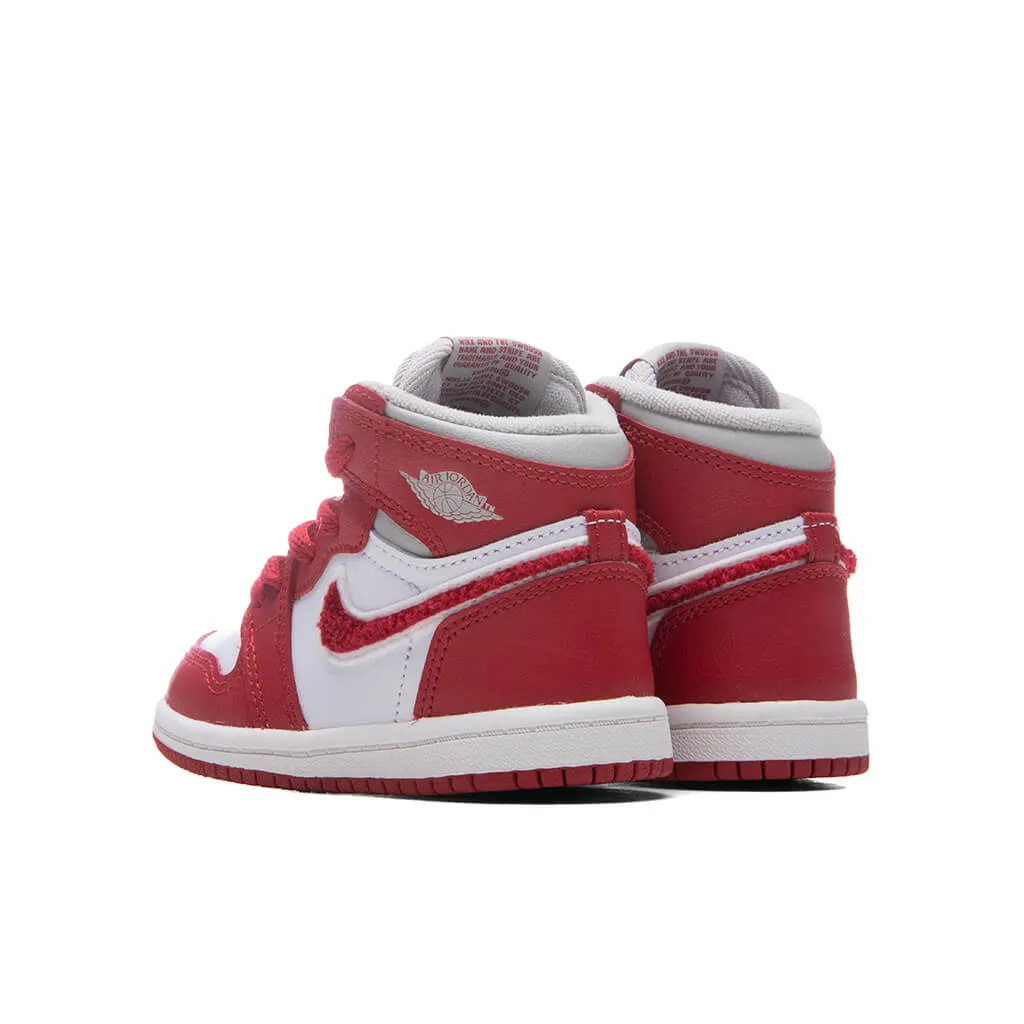 Air Jordan 1 Retro High OG (TD) - Light Iron Ore/Varsity Red/Sail