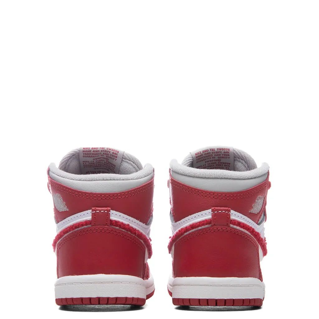 Air Jordan 1 Retro High OG (TD) - Light Iron Ore/Varsity Red/Sail