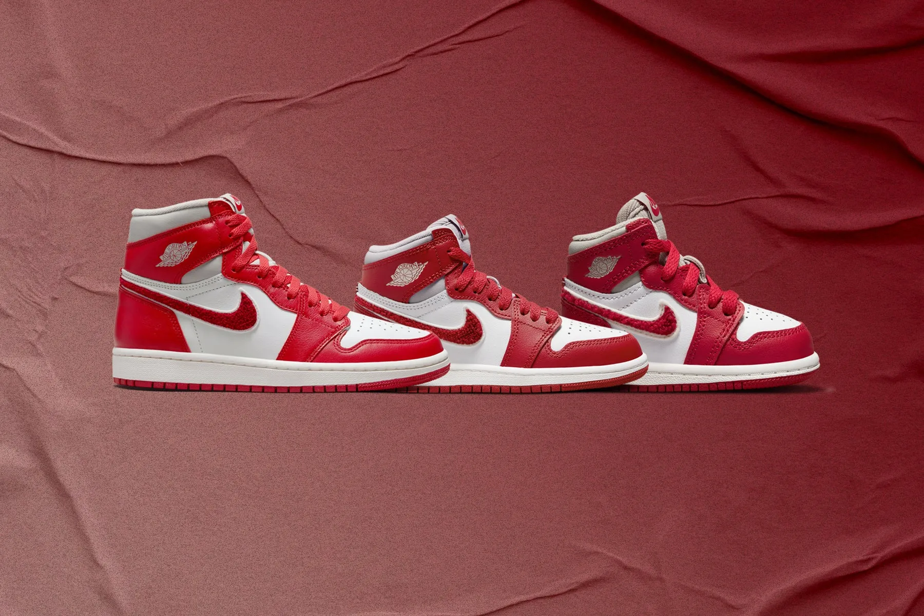 Air Jordan 1 Retro High OG (TD) - Light Iron Ore/Varsity Red/Sail