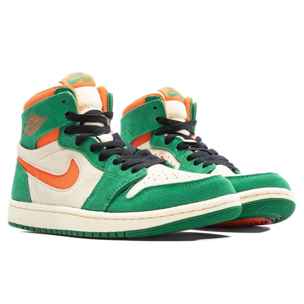 Air Jordan 1 Zoom CMFT 2 Women's - Pine Green/Orange Blaze/Muslin