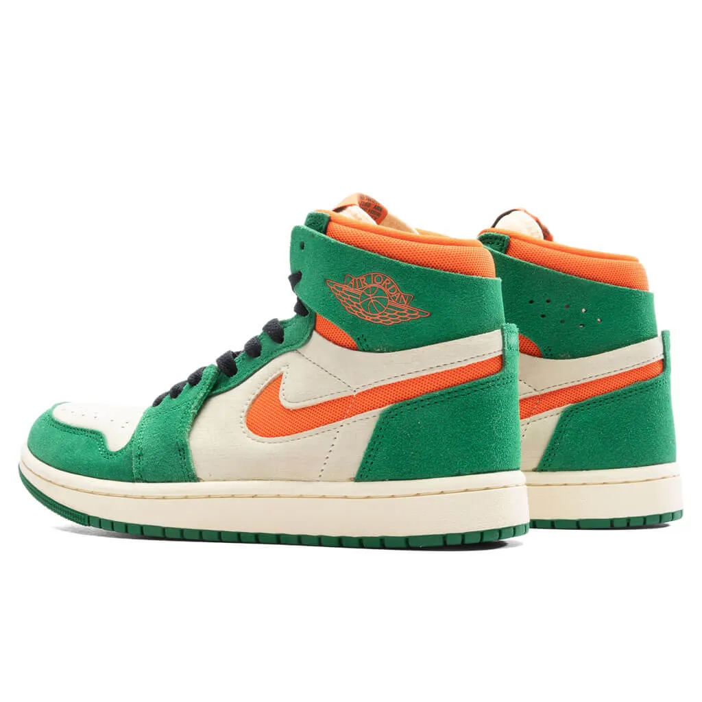 Air Jordan 1 Zoom CMFT 2 Women's - Pine Green/Orange Blaze/Muslin