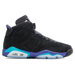 Air Jordan 6 Retro (GS) 'Aqua' - Black/Bright Concord/Aquatone