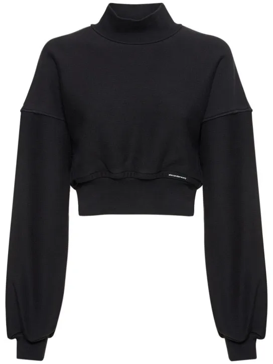 Alexander Wang  |Casual Style Long Sleeves Plain Cotton High-Neck