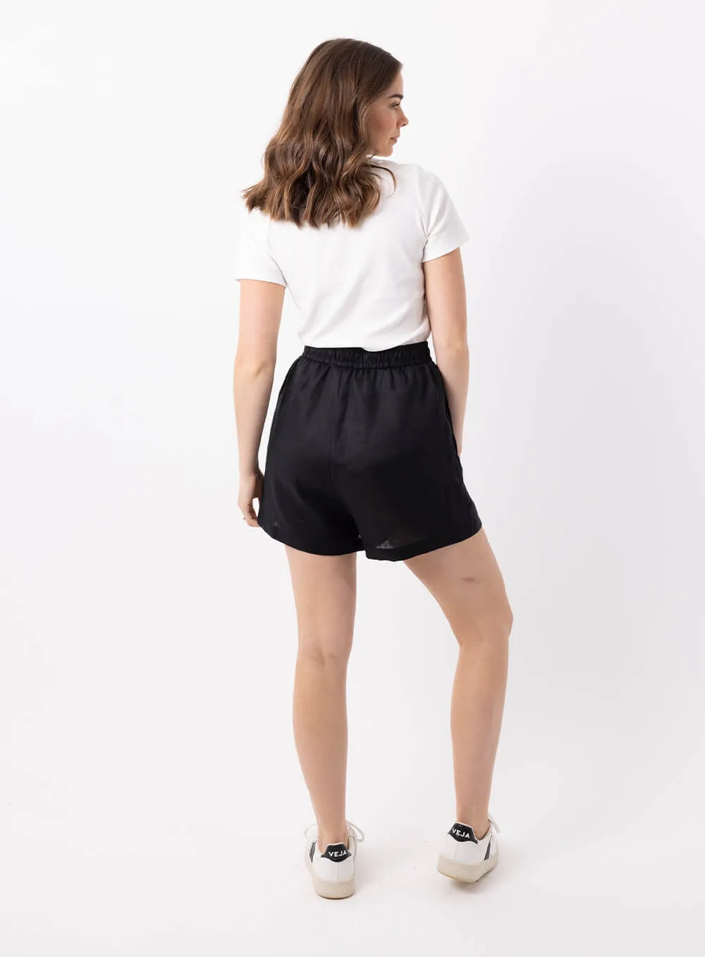 Ali Linen Short-Black