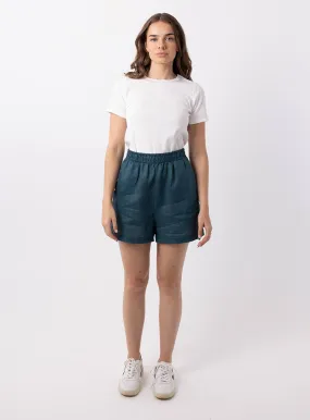 Ali Linen Short-TEAL