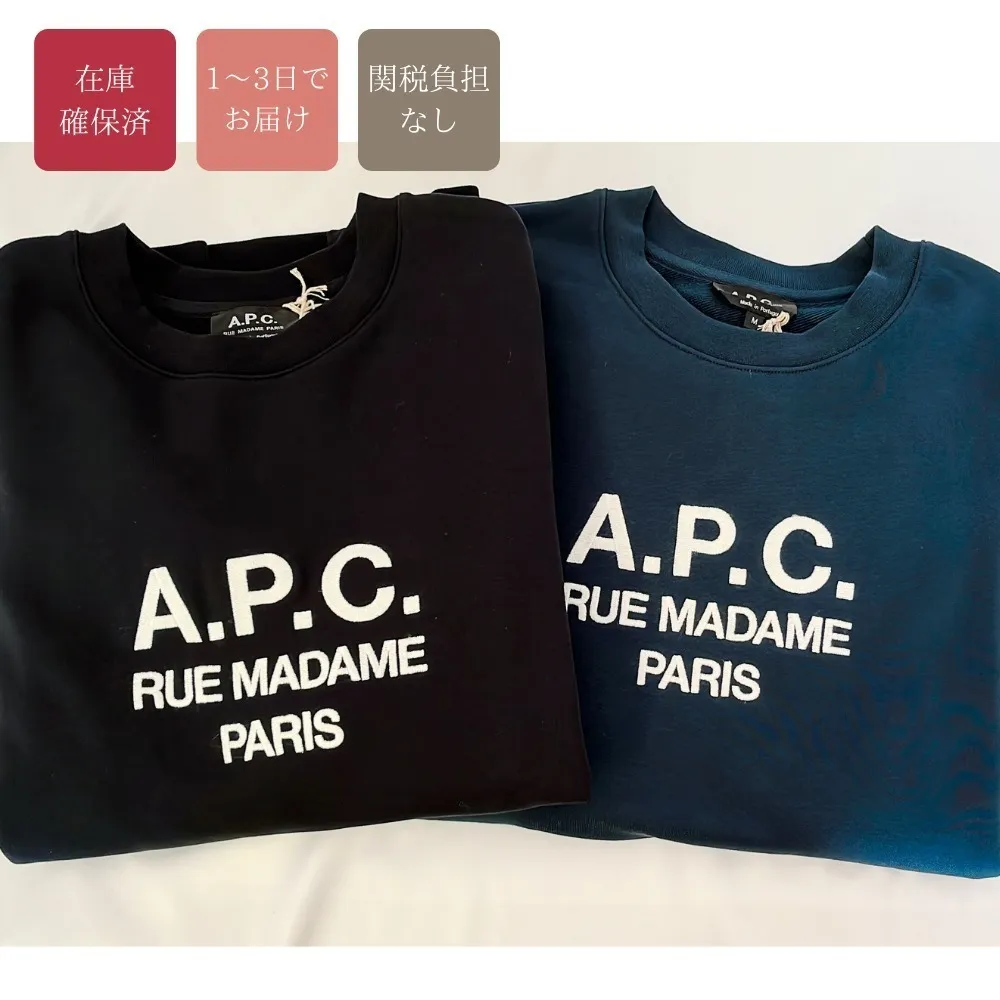 A.P.C.  |Crew Neck Unisex Long Sleeves Plain Cotton Logo Designers