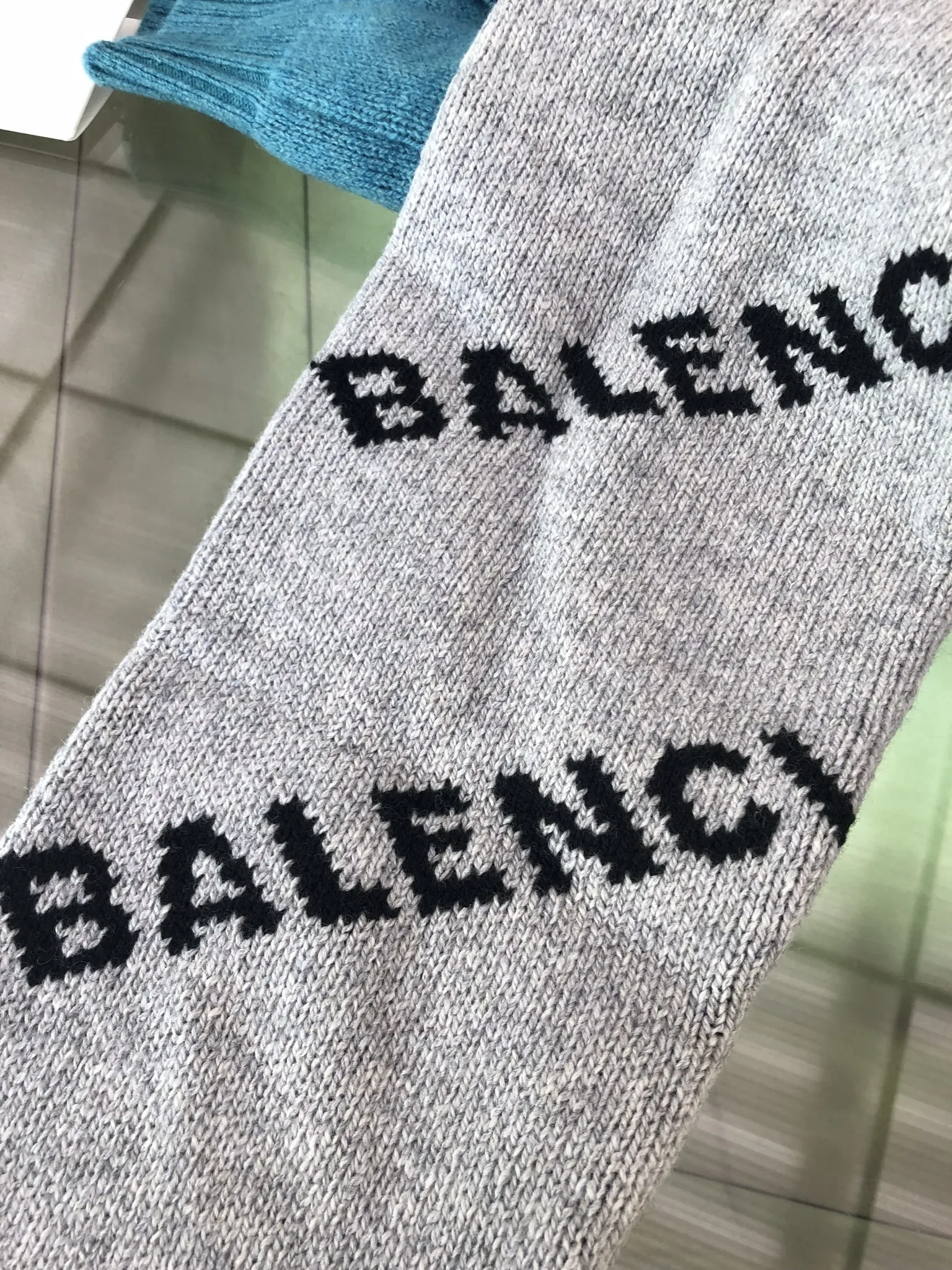 BALENCIAGA  |Balenciaga Jacquard logo knit Crew Neck Short Fit