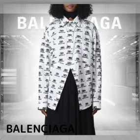 BALENCIAGA  |Casual Style Street Style Long Sleeves Cotton Oversized