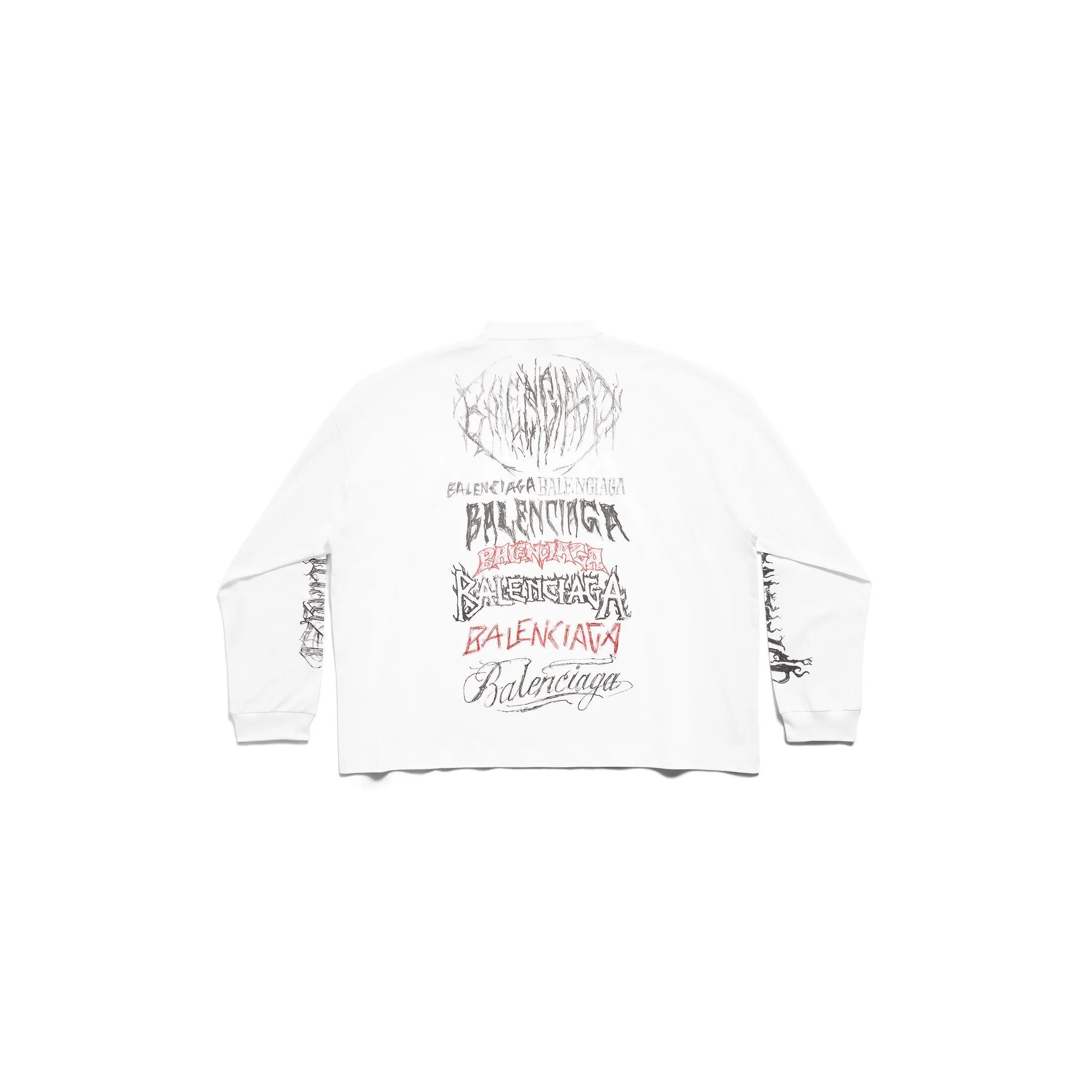 BALENCIAGA  |Crew Neck Long Sleeves Cotton Oversized Long Sleeve T-shirt