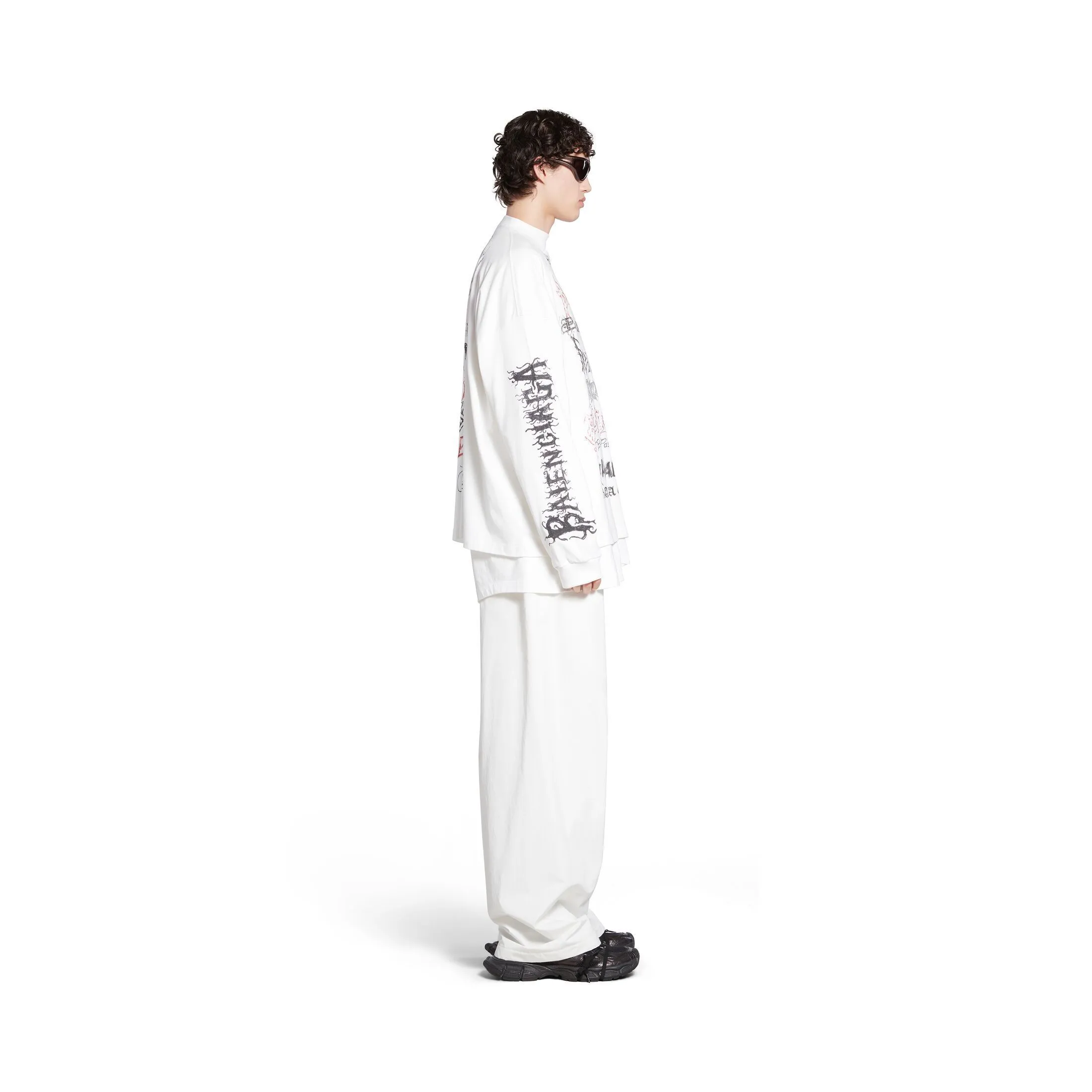 BALENCIAGA  |Crew Neck Long Sleeves Cotton Oversized Long Sleeve T-shirt