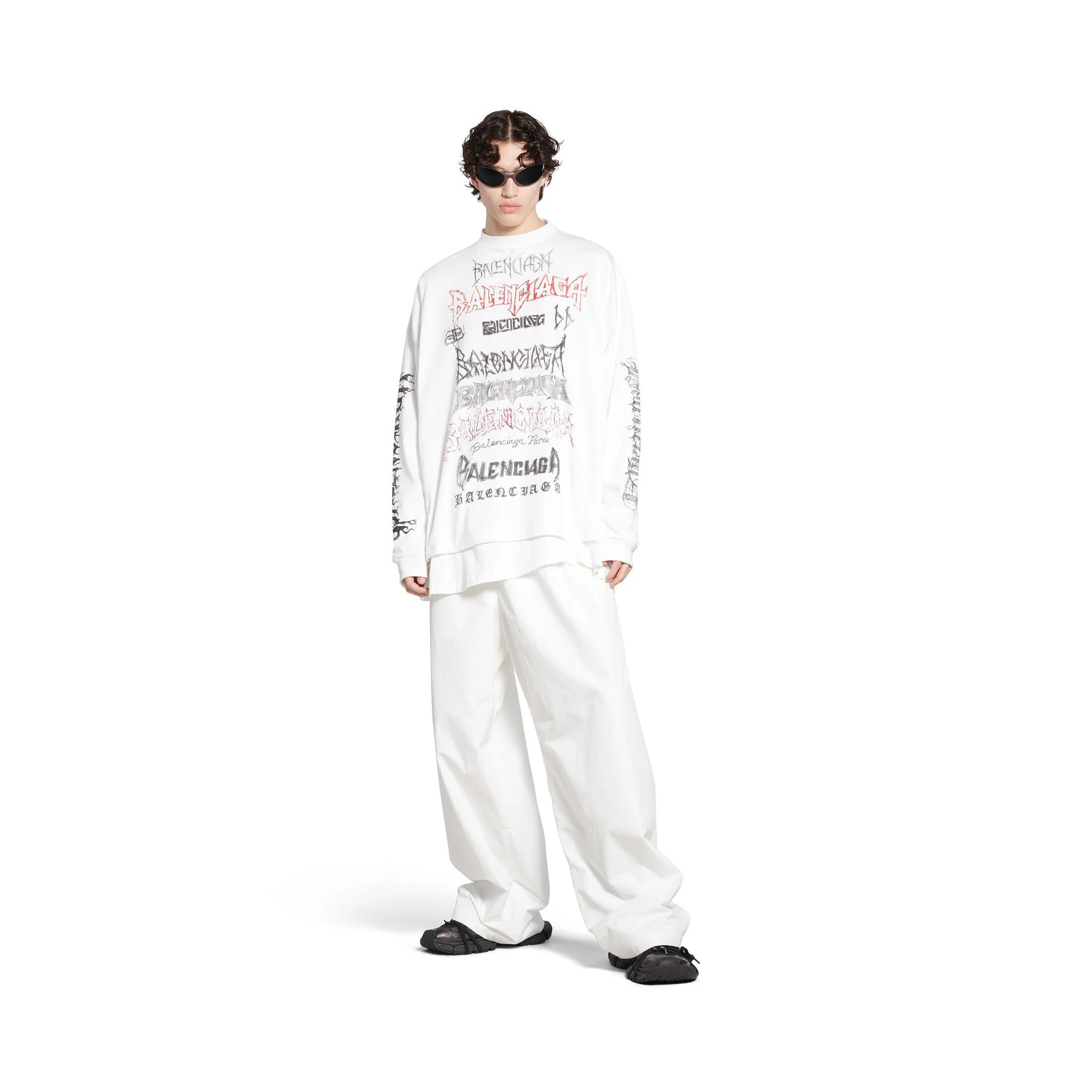 BALENCIAGA  |Crew Neck Long Sleeves Cotton Oversized Long Sleeve T-shirt