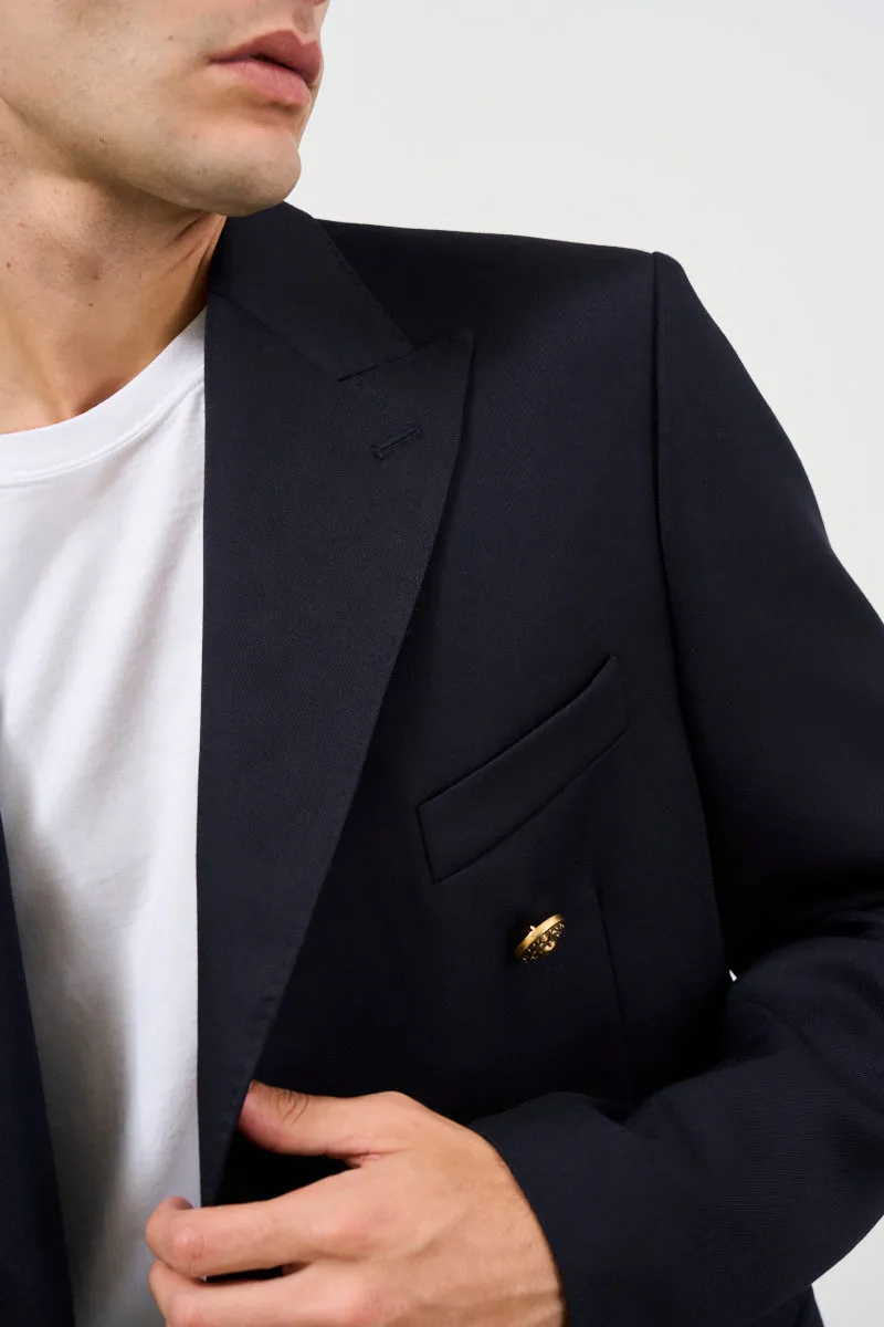 Blazer doppiopetto uomo blu notte