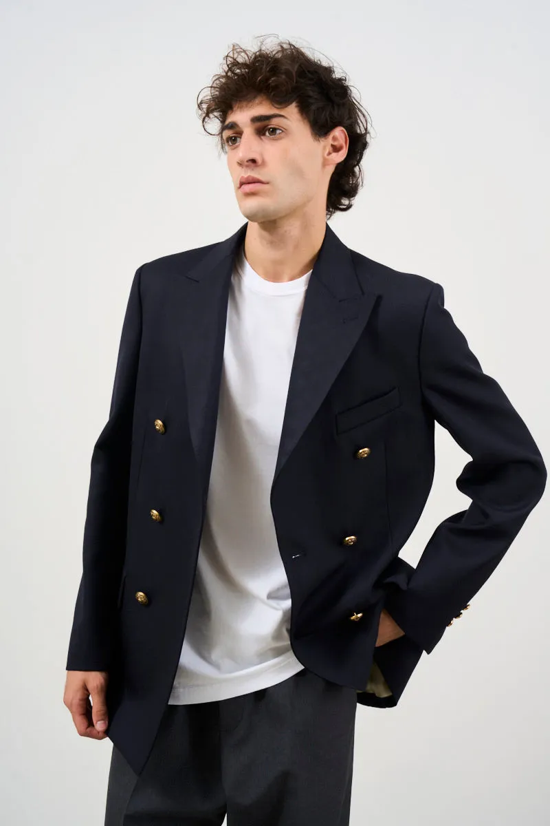 Blazer doppiopetto uomo blu notte