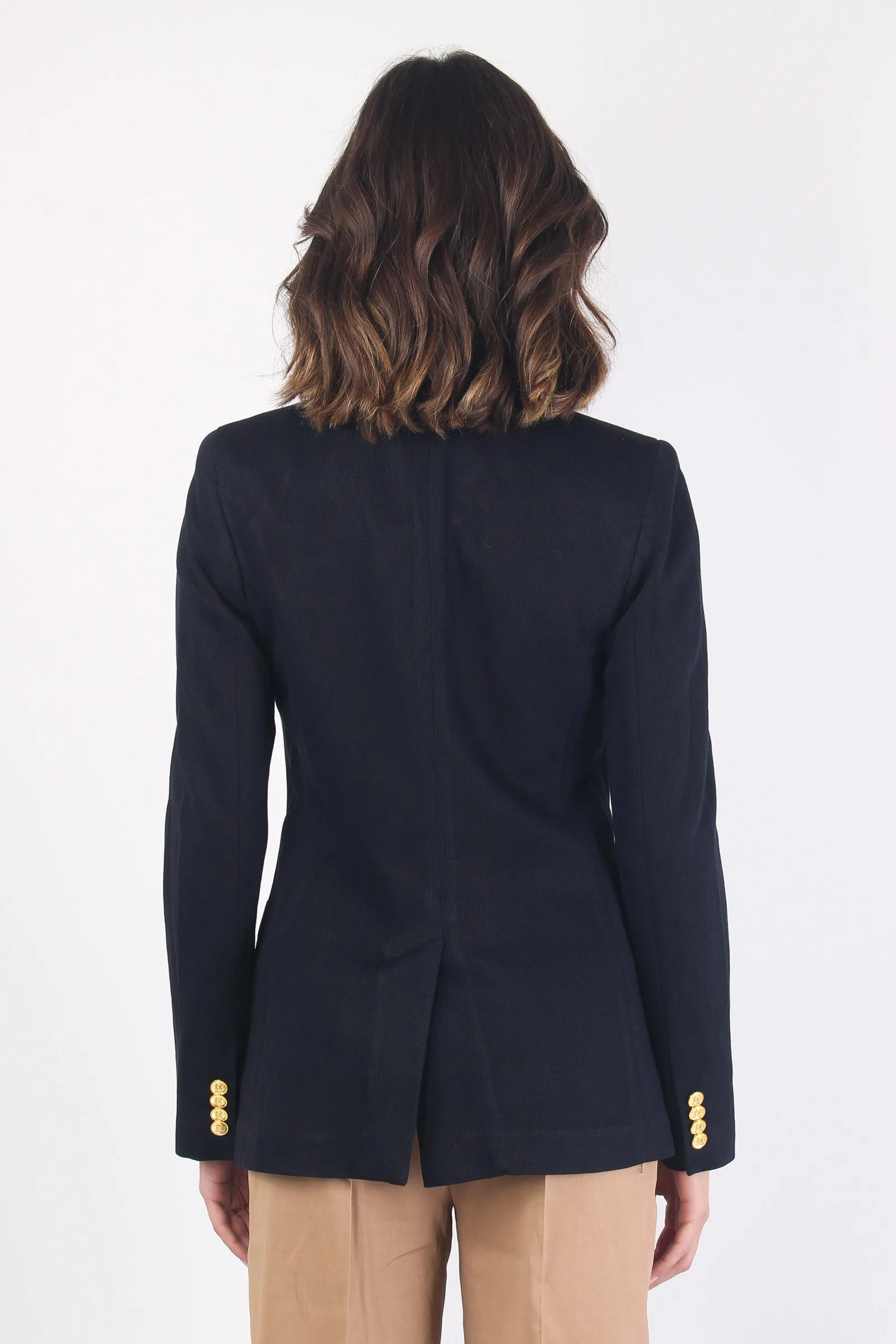 Blazer Jacquard Bottone Navy