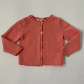 Bonpoint Candy Pink Cashmere Cardigan: 12 Months