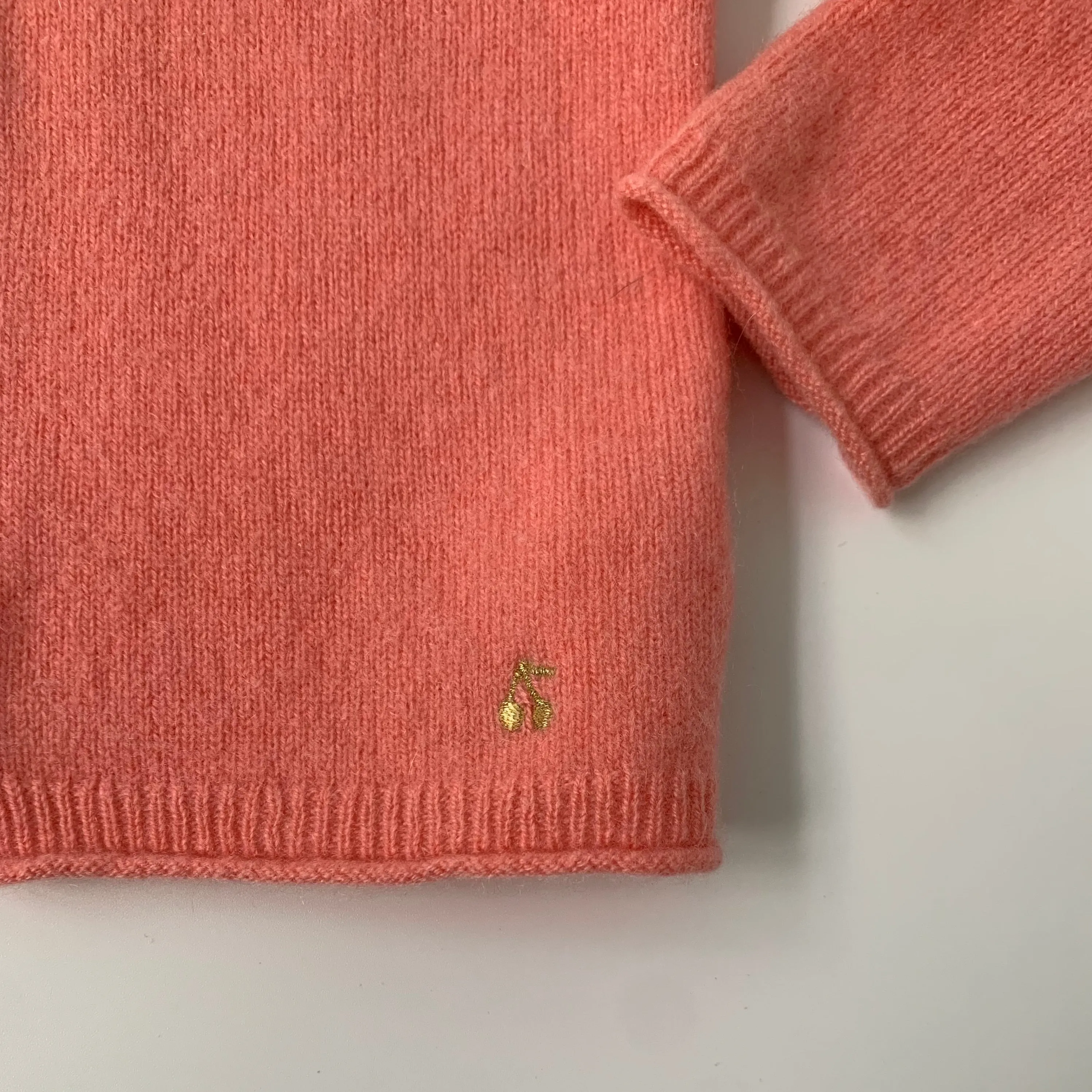 Bonpoint Candy Pink Cashmere Cardigan: 12 Months