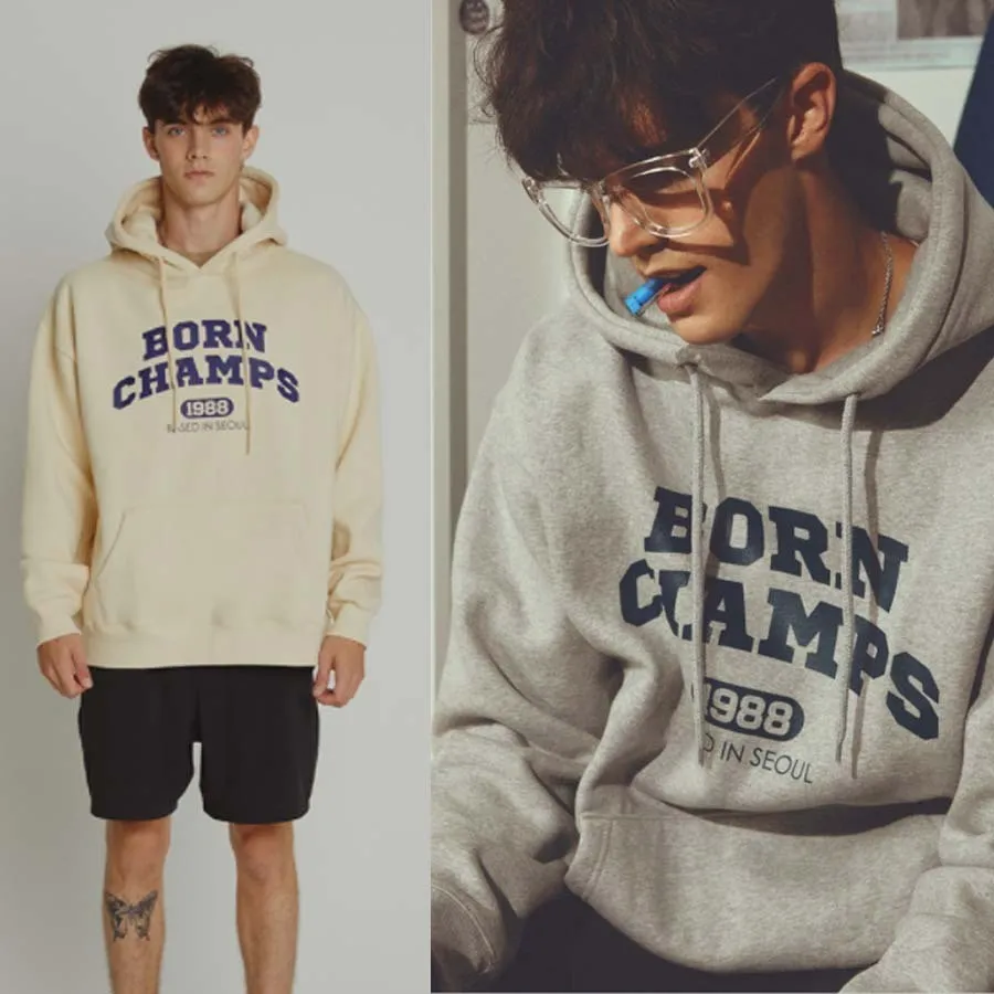 Born Champs  |Pullovers Unisex Street Style Long Sleeves Plain Cotton