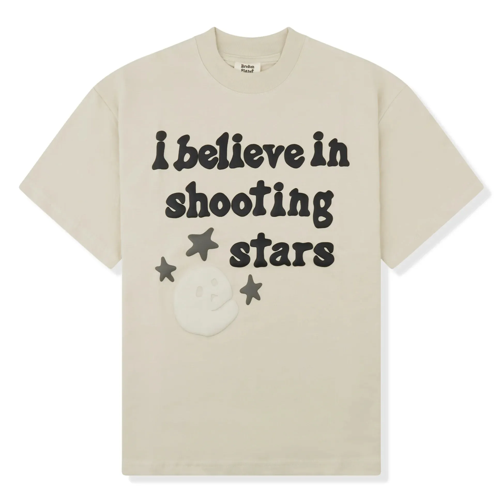 Broken Planet I Believe In Shooting Stars T Shirt Bone White