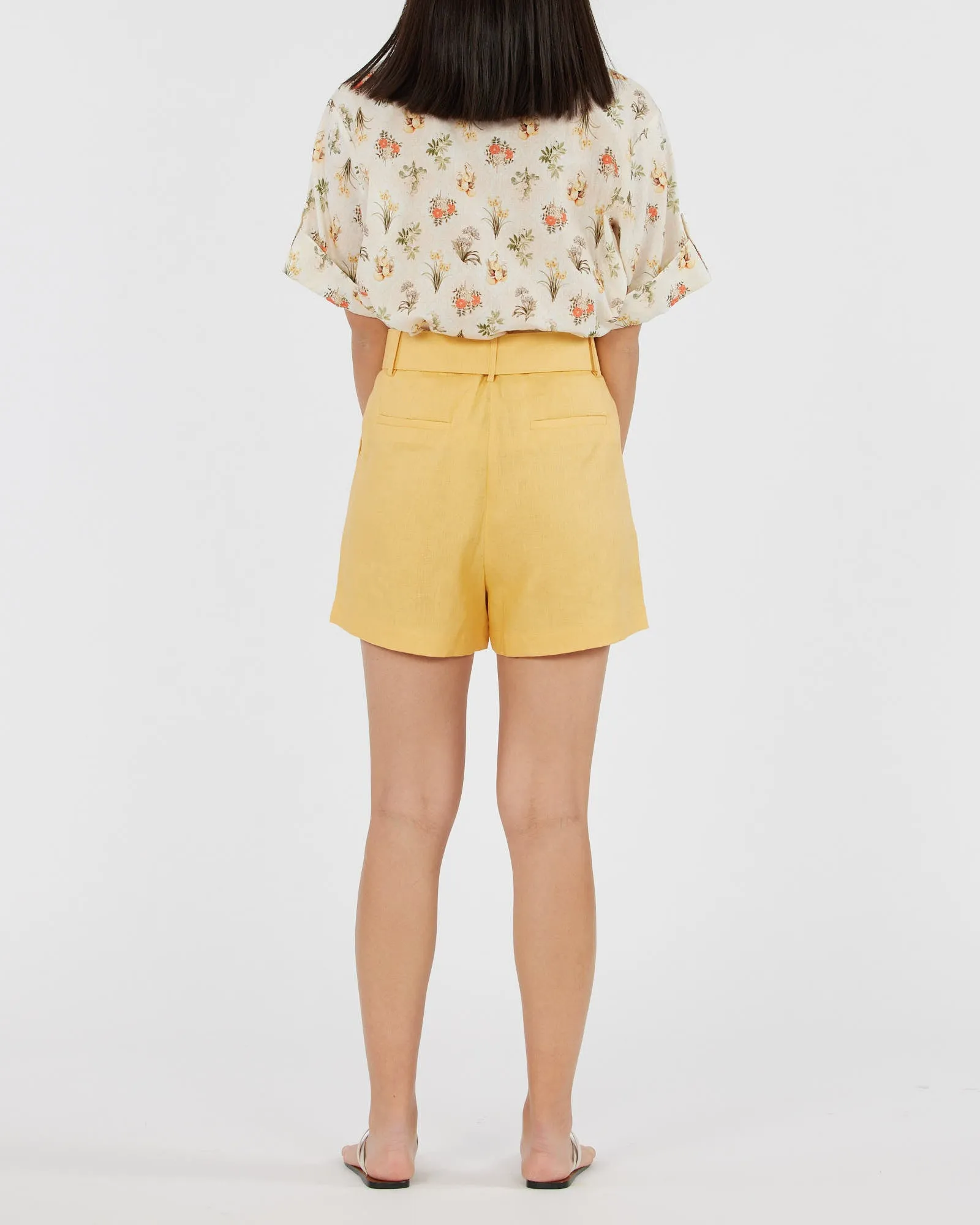 Brydie Linen Short - Buttercup