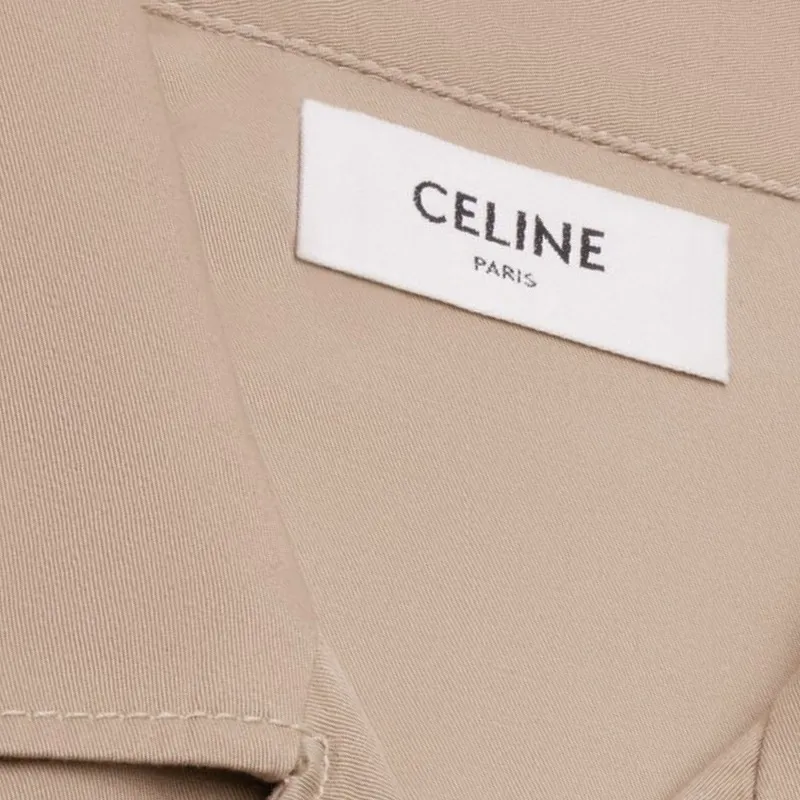 CELINE  |Velcro cotton linen shirt