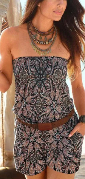 Cheyenne Strapless Romper