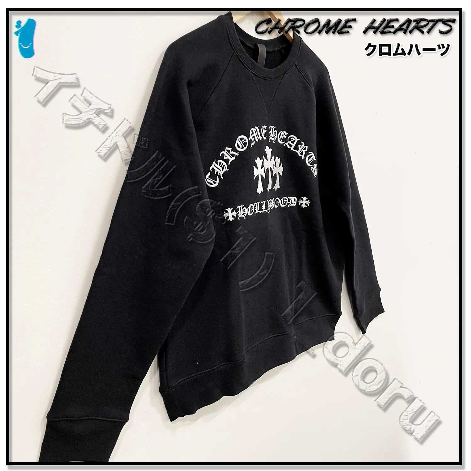 CHROME HEARTS  |Unisex Street Style Long Sleeves Cotton Logo Sweatshirts