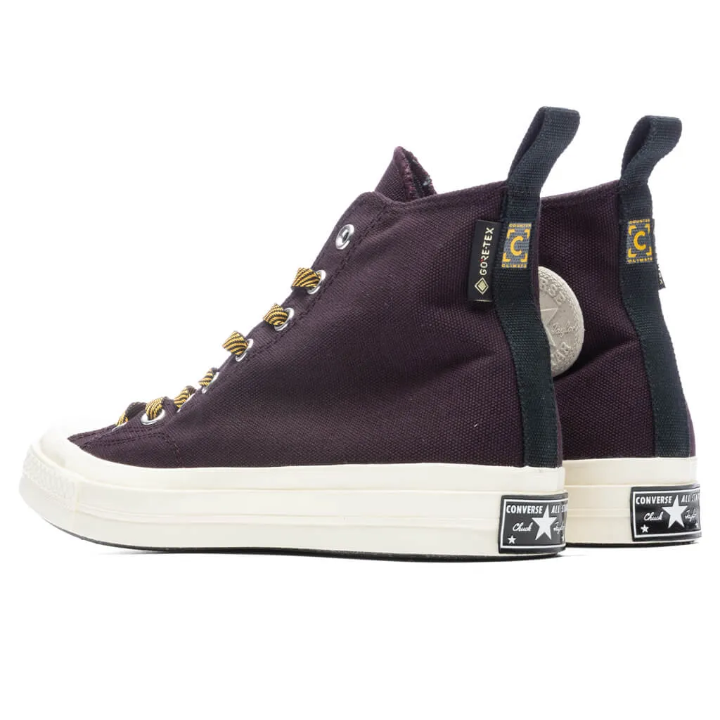 Chuck 70 Gore-Tex Counter Climate - Black Cherry/Yellow/Egret