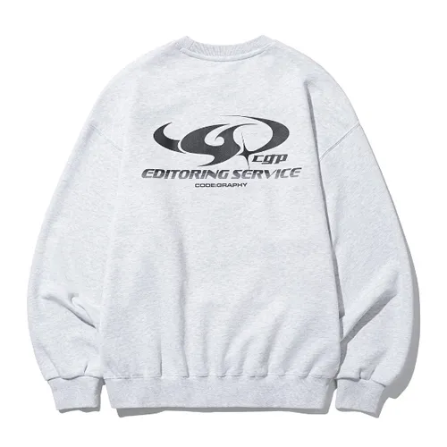 Code graphy  |Unisex Street Style Long Sleeves Logo Sweatshirts