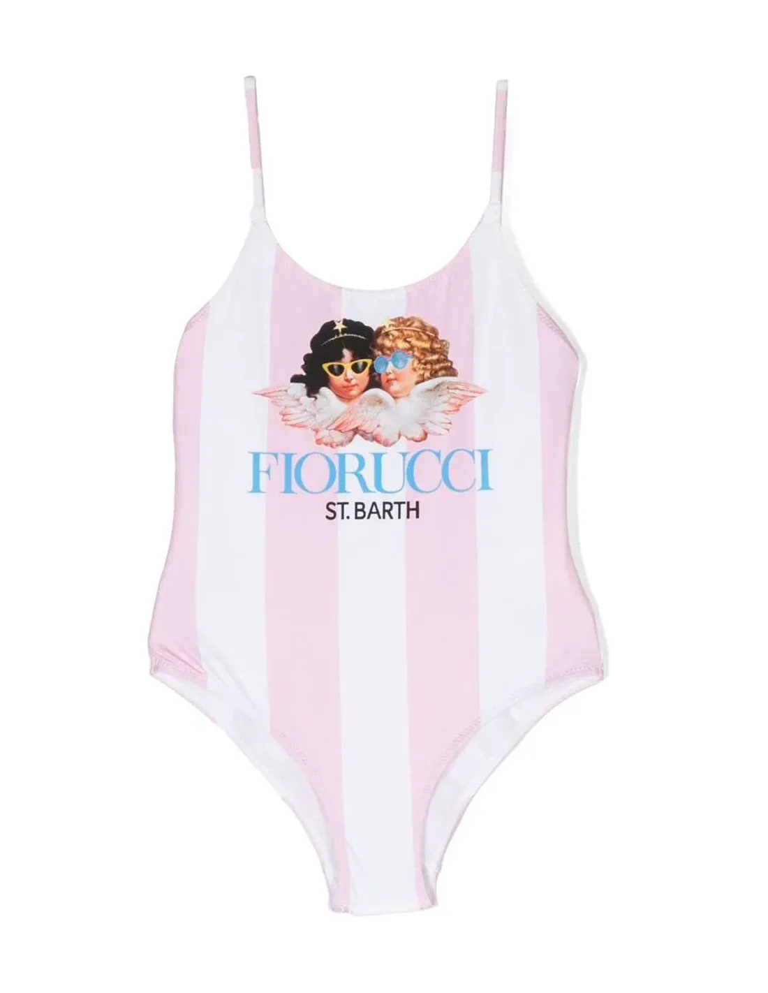 Costume MC2 Saint Barth bimba Cecille Stripes Fiorucci rosa PE23