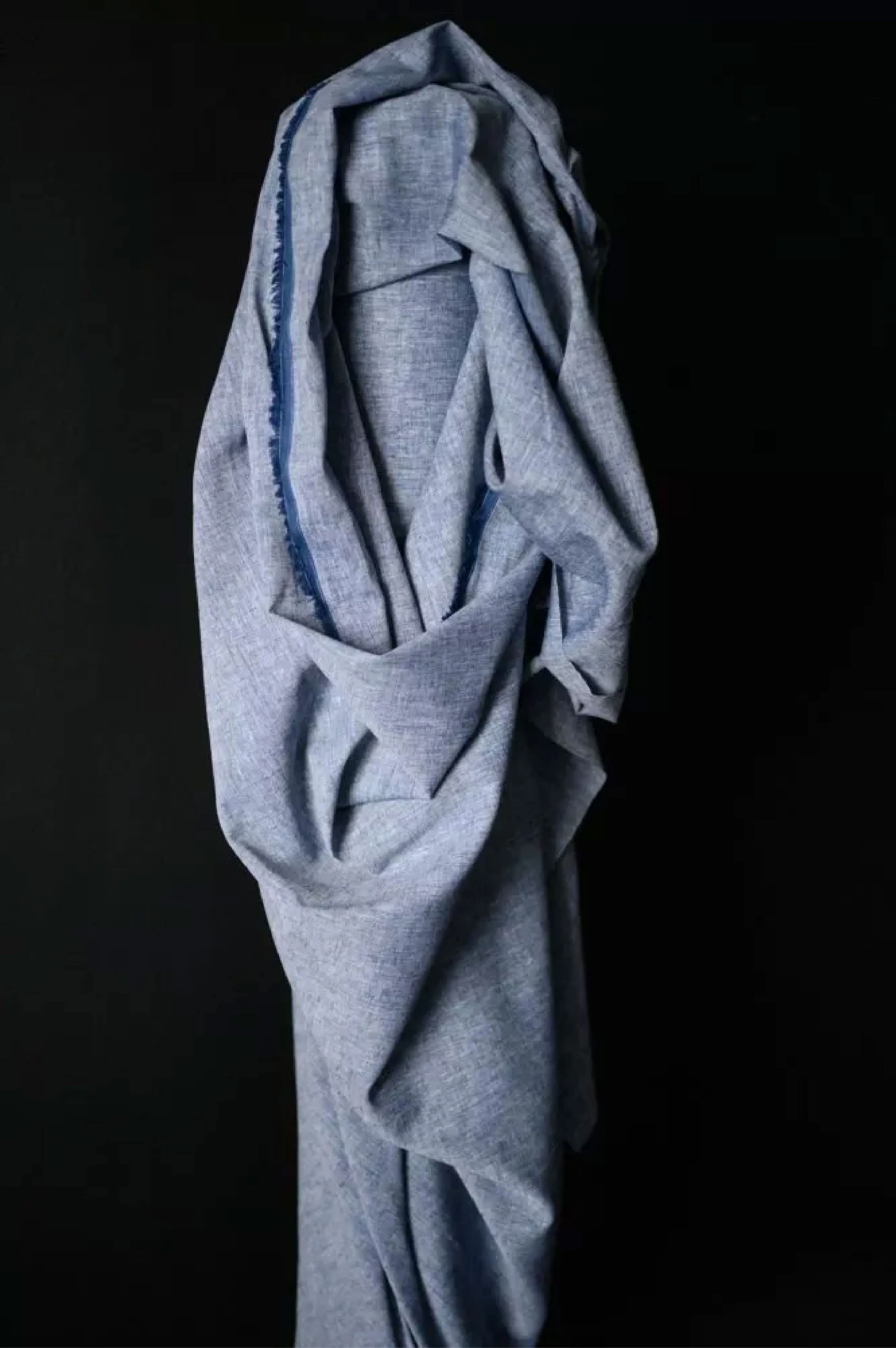 Cotton Linen Chambray - Denim Blue