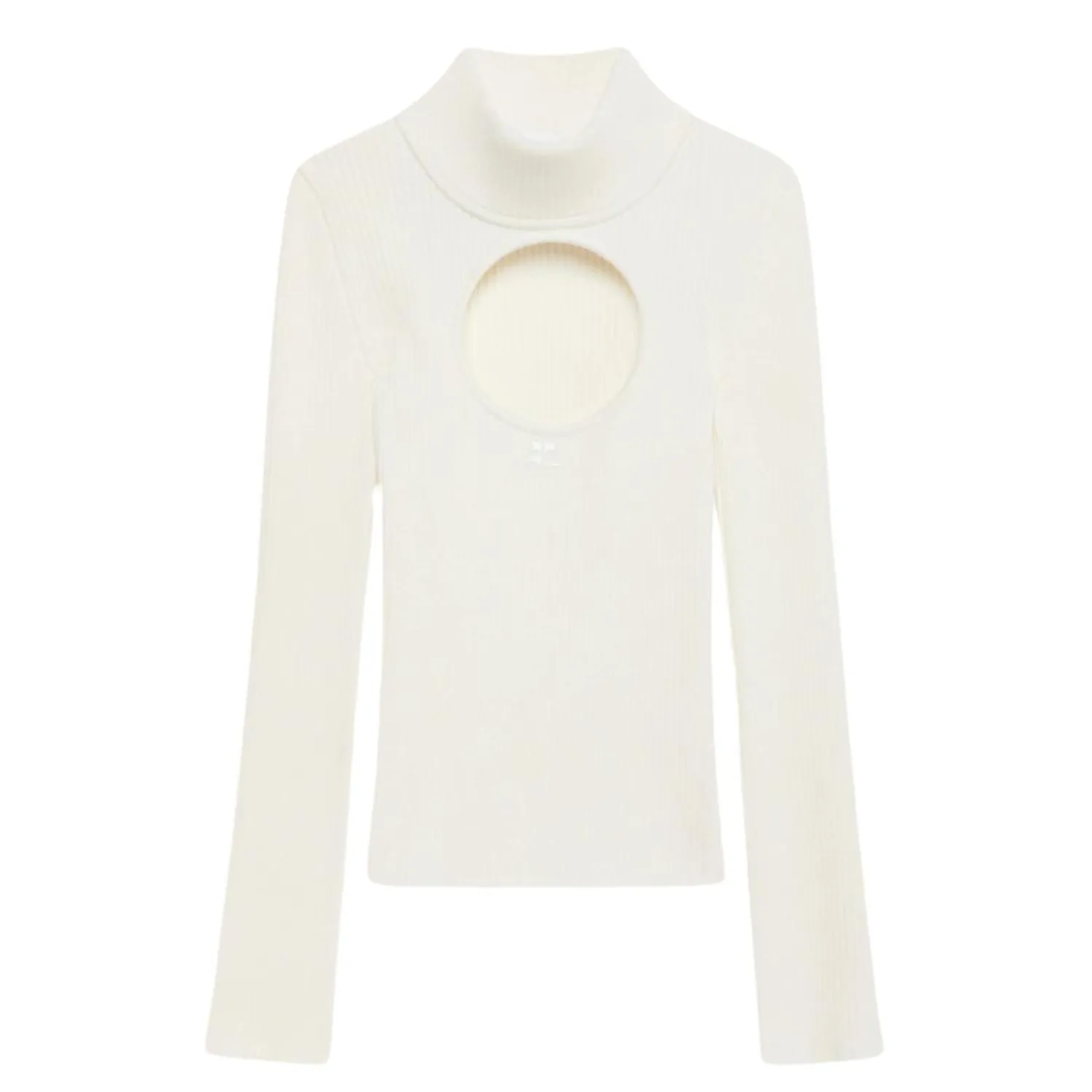 Courreges  |Casual Style Rib Street Style Long Sleeves Plain