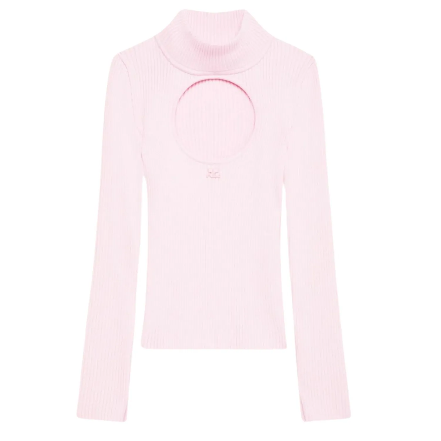 Courreges  |Casual Style Rib Street Style Long Sleeves Plain