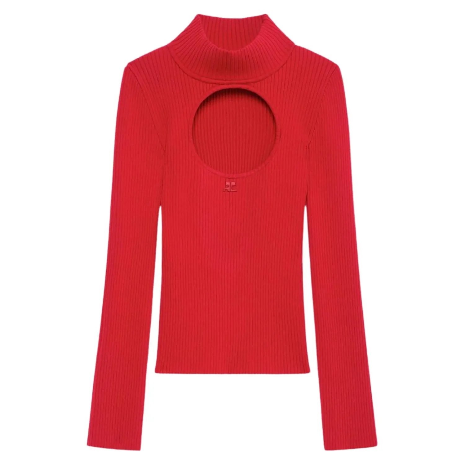 Courreges  |Casual Style Rib Street Style Long Sleeves Plain